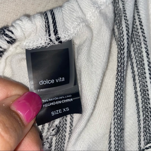 Dolce Vita Striped Linen Blend Jumpsuit, Size Extra Small - Picture 15 of 16